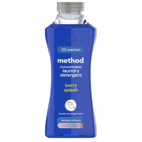 Рідкий концентрований пральний засіб Method Concentrated Laundry Detergent з ароматом Ягідний бриз, 33 прання, 990 мл